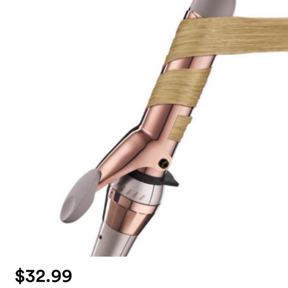 Rose Gold Gray Titanium InfinitiPro Conair Curling Iron Luxe Series - Picture 2 of 5